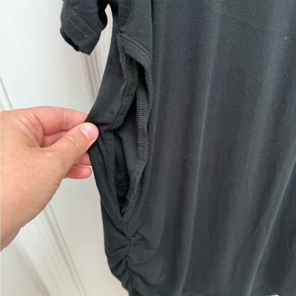 Bamboobies Black Nursing Top Women’s Medium Bamboo Blend - Picture 4 of 5